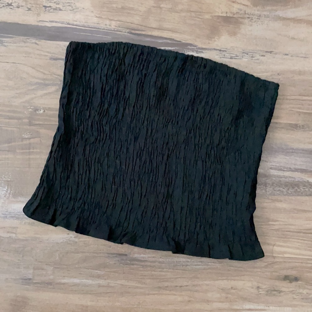 Strapless Black Top.